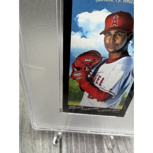 2009 GOODWIN CHAMPIONS #227 ERVIN SANTANA MINI-BLK.BRDR.GYPSY Queen BACK PSA 9